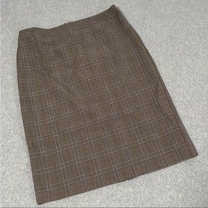 Preppy Pencil Plaid Skirt Size 6 Academia Office Career